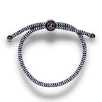 Rope Bracelet - Blue & White Zigzag