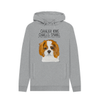 Crowned & Cozy: Sustainable Men's Hoodie Featuring Your Cavalier King (or Queen)