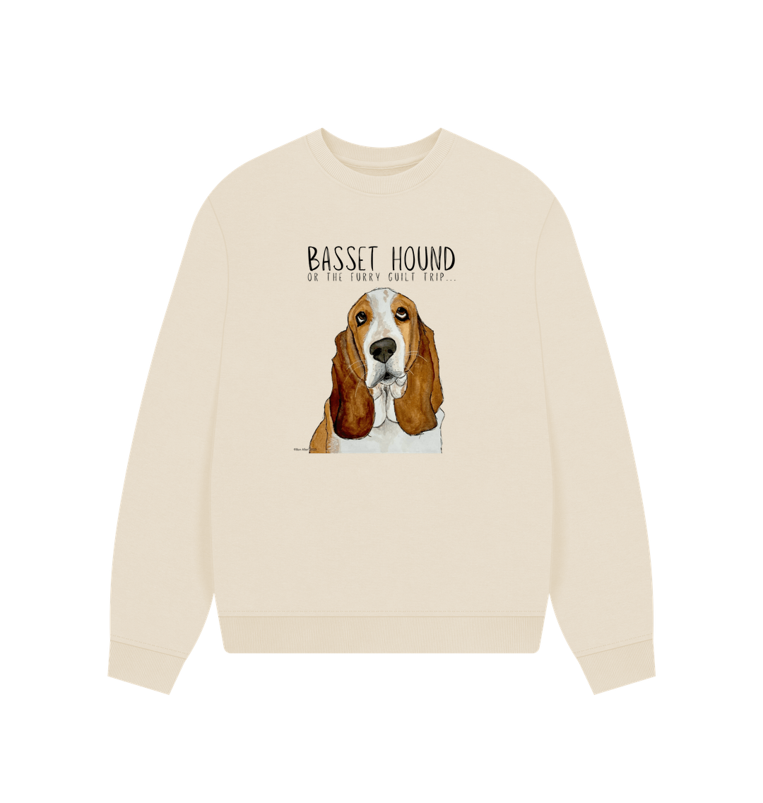 Basset Hound Women’s Oversized Sweatshirt: Cozy, Stylish & Full of Guilt!