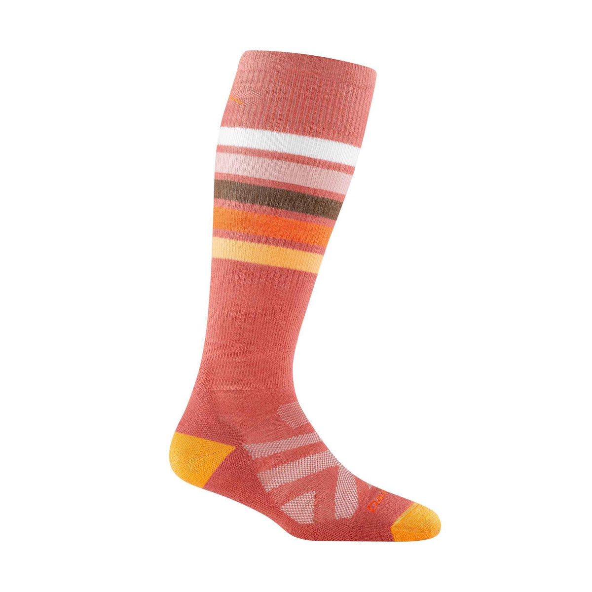 Ladies Over-the-Calf Midweight Ski Snowboard Striped Merino Wool Socks
