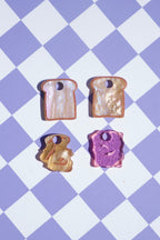 Peanut Butter and Jelly Sandwich Hoop Earrings