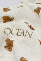 The Bear Muslin Blanket Swaddle