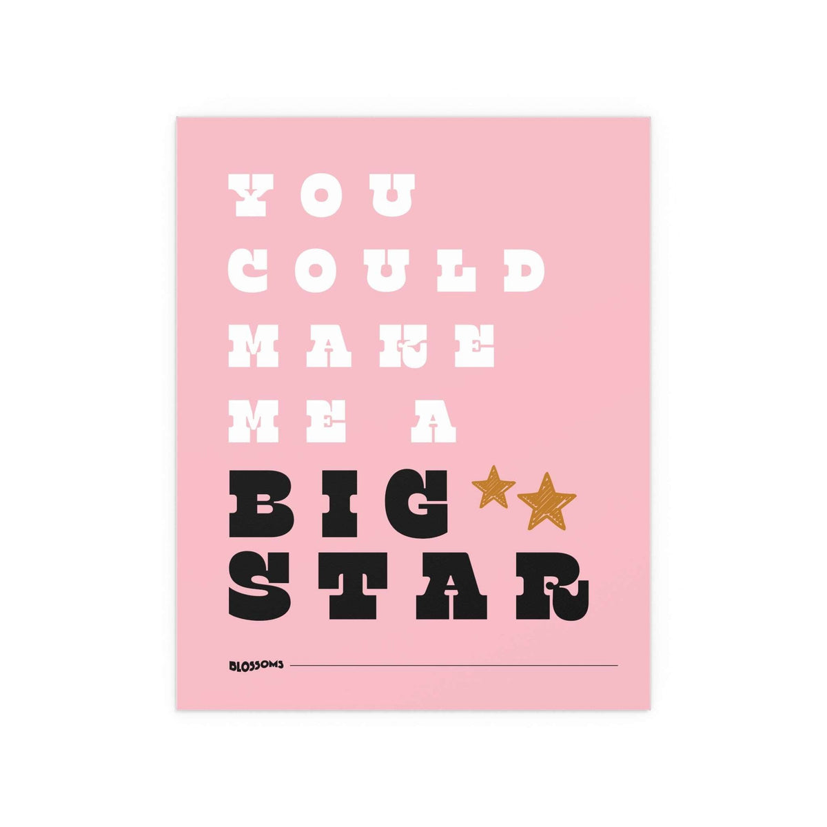 Blossoms - Big Star (Pink + White + Black)