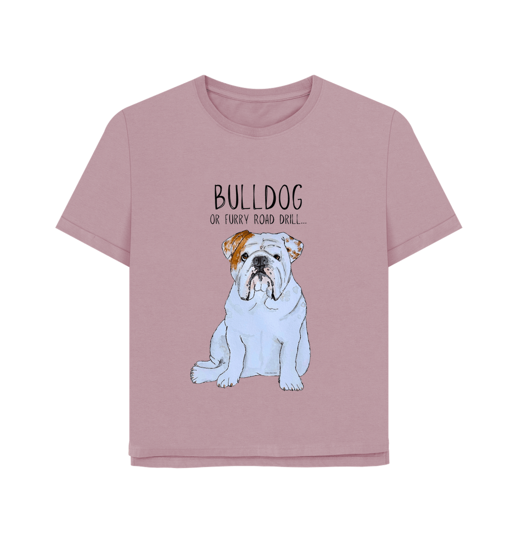 Bulldog Chic: Furry Road Drill Women’s Tee for Fierce Fashion!