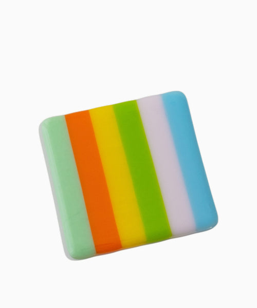 Summer Striped Bullseye Coaster 10cm | David Perry Glass & Ceramics by David Perry Glass & Ceramics (10cm-summer-striped-coaster-bullseye-collection)