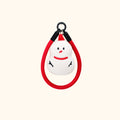 Daily White | Mini Snowman Plush Charm