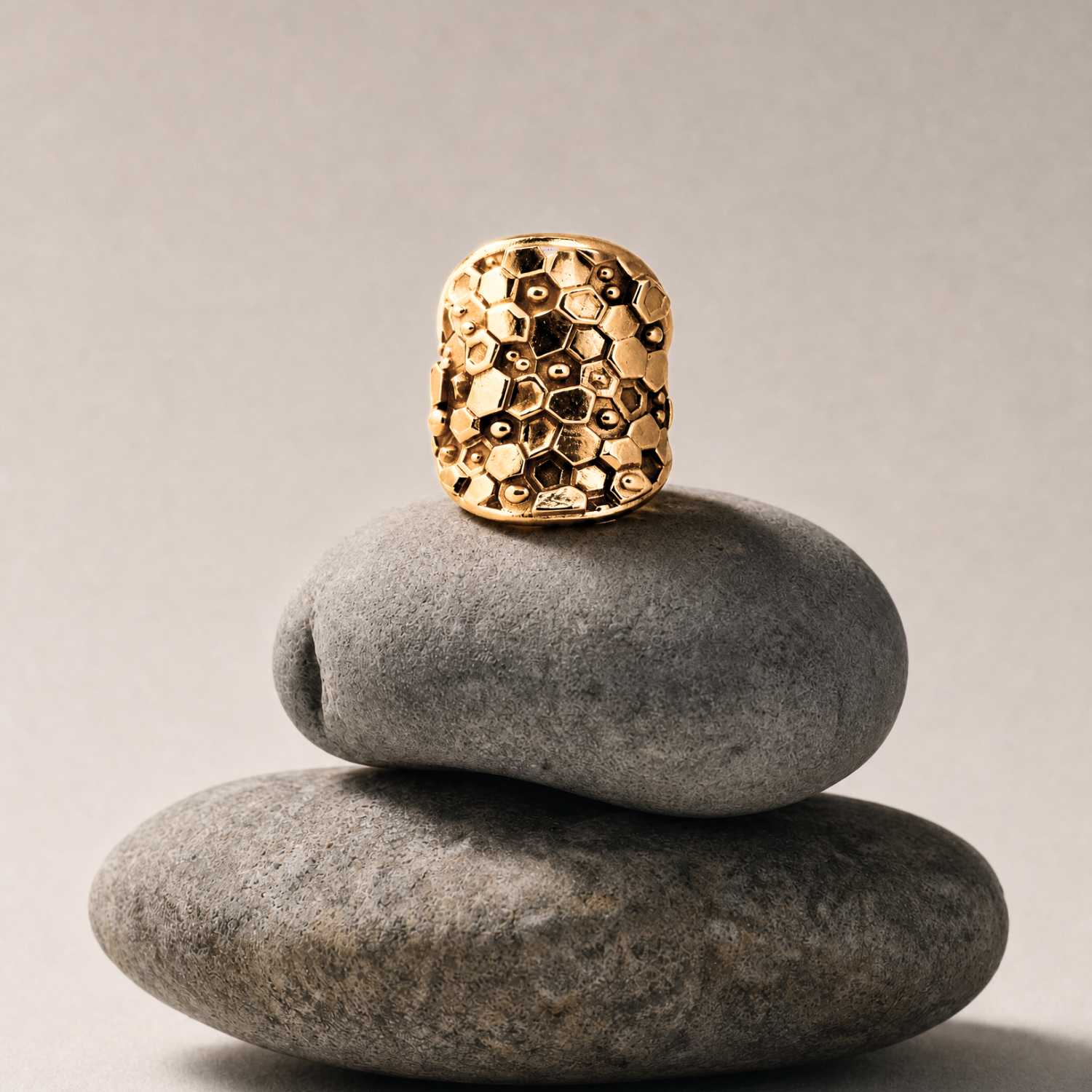 Gold or Silver Statement Saddle Ring - Hemera