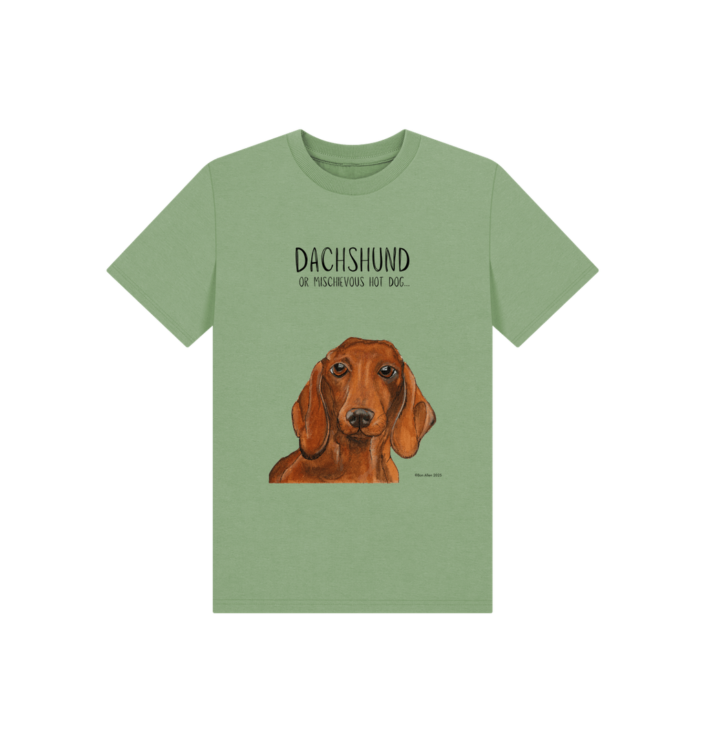 Mischievous Hot Dog Kids' T-Shirt – Small Pup, Big Attitude!
