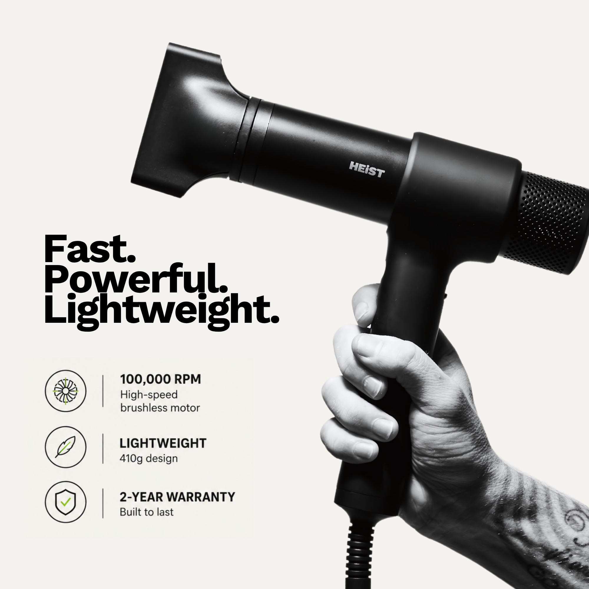 Pro Smart Hair Dryer and Styler Bundle with Magnetic Diffuser| Heist 3.0