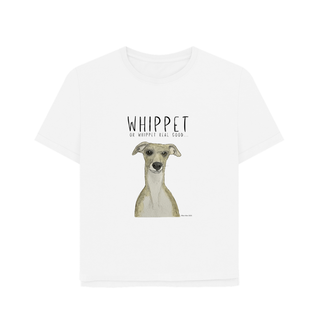 Whippet-Inspired Women’s Relaxed Fit T-Shirt: Ethical, Stylish & Zoomie-Approved!