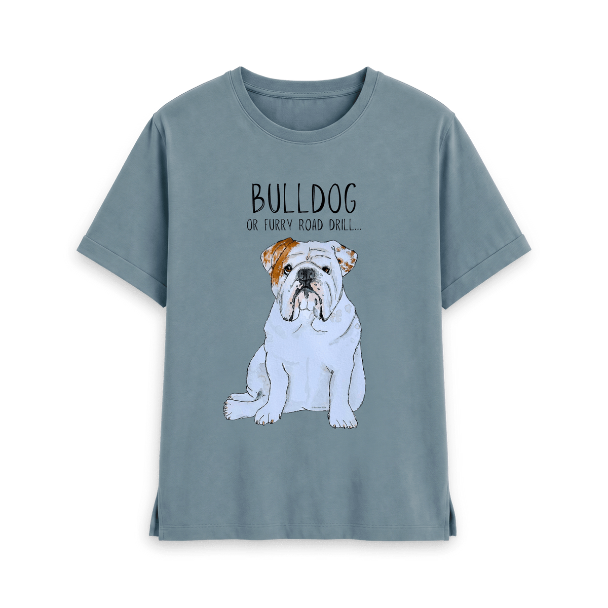 Bulldog Chic: Furry Road Drill Women’s Tee for Fierce Fashion!