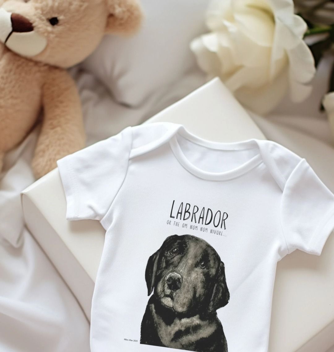 Tiny Tums & Big Crumbs – The Black Labrador Bodysuit