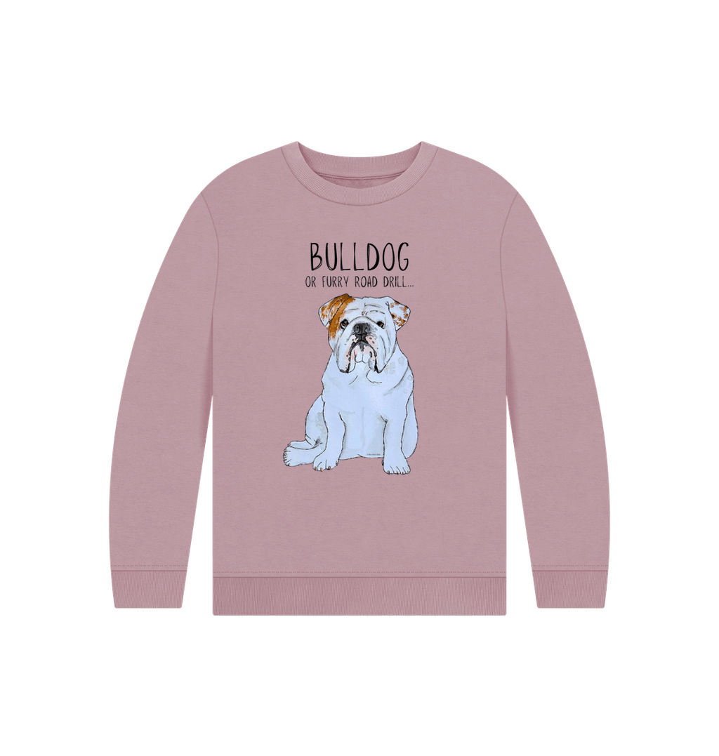 Furry Road Cool: Bulldog Power Kid’s Sweatshirt for Playtime Warriors!