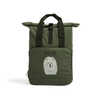 Cream Chow Chow Chic: Aloof Floof Roll-Top Backpack