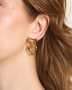 Heart Drop Statement Earrings