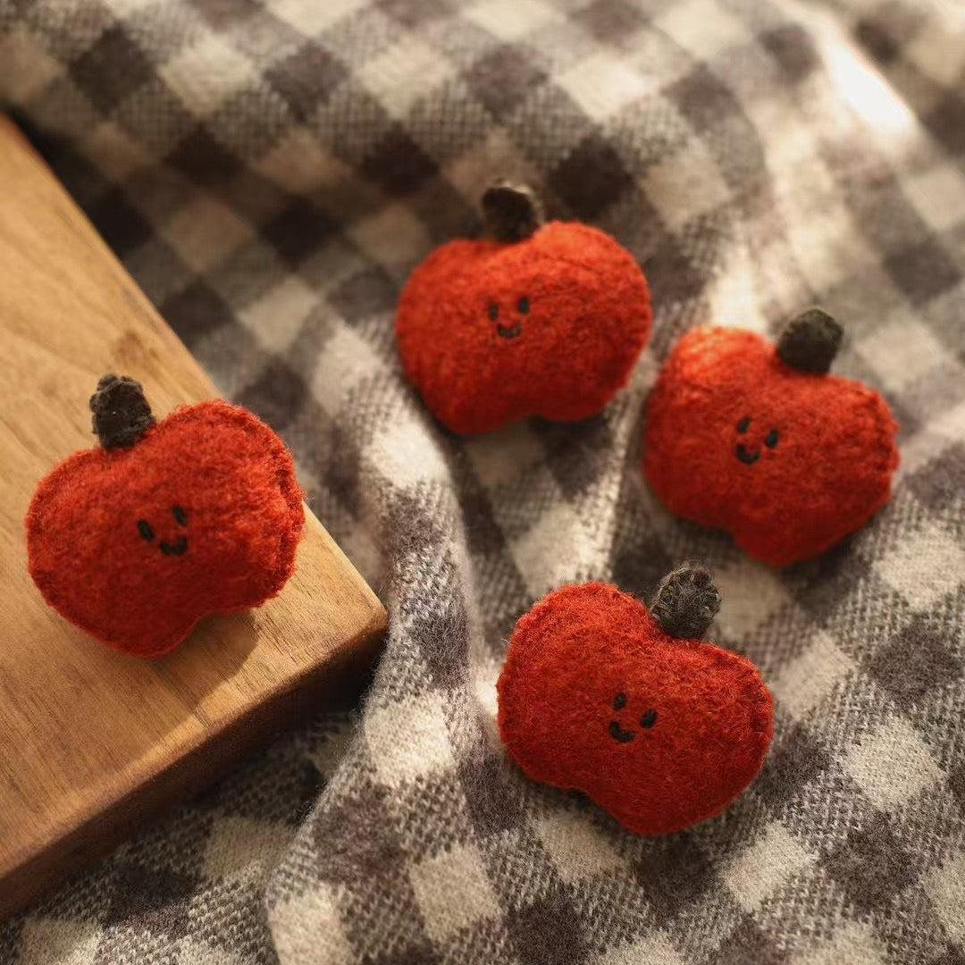Daily White | Apple Woollen Brooch