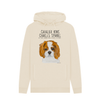 Crowned & Cozy: Sustainable Men's Hoodie Featuring Your Cavalier King (or Queen)