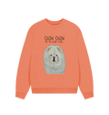 Snuggle Up in Style with the Cream Chow Chow Women's Oversized Sweatshirt – Aloof Floof Approved!