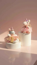 Jeweled Plush Ballerina Unicorn Key Ring & Bag Charm