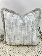 The Couture Cushion - The Fringed Silver Anderson - Style No. 175