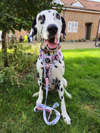 Pink Houndstooth Design Poop Bag Holder