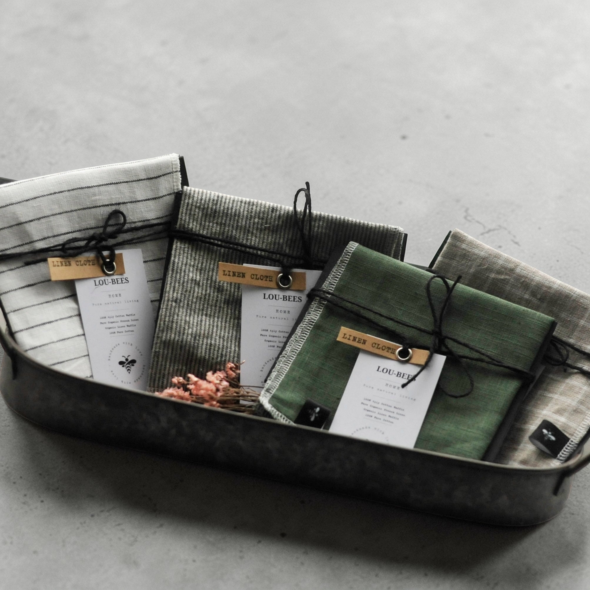 Striped Linen cloth set