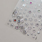 Hello Claws | Silver Star Heart 5D Nail Deco Sticker