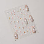 Hello Claws | Pink Flower 5D Nail Deco Sticker
