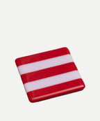 Fused Glass Coaster – Handmade Striped Bullseye Design by David Perry Glass & Ceramics (10cm-striped-dual-coloured-coaster-bullseye-collection)