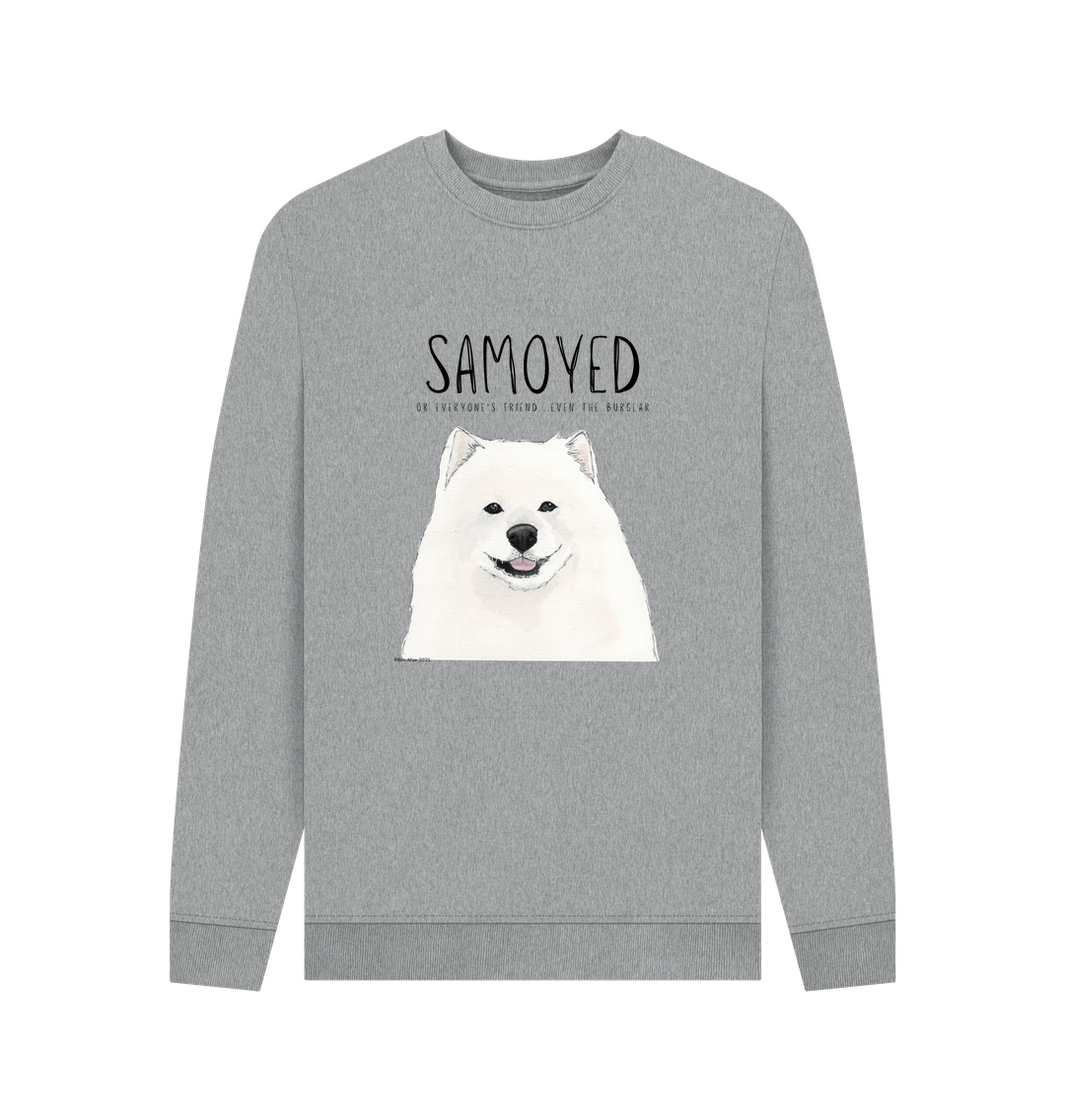 Warm, Fluffy & Slightly Suspicious – Samoyed Crewneck Sweatshirt