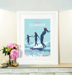 Vintage Travel Poster – Aloha Summer Surf Art by Becky Bettesworth by BeckyBettesworth (aloha-summer)
