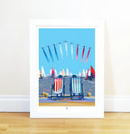 Red Arrows Print – Vintage Seaside Poster by Becky Bettesworth by BeckyBettesworth (happy-and-glorious-red-arrows)