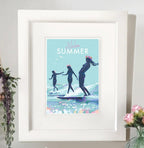Vintage Travel Poster – Aloha Summer Surf Art by Becky Bettesworth by BeckyBettesworth (aloha-summer)