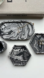 4 Piece Trinket Set - Marble