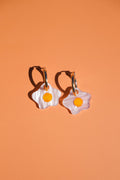 Fried Egg Hoop Earrings