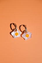 Fried Egg Hoop Earrings