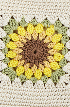 Yumi Handmade White Sunflower Crochet Bag
