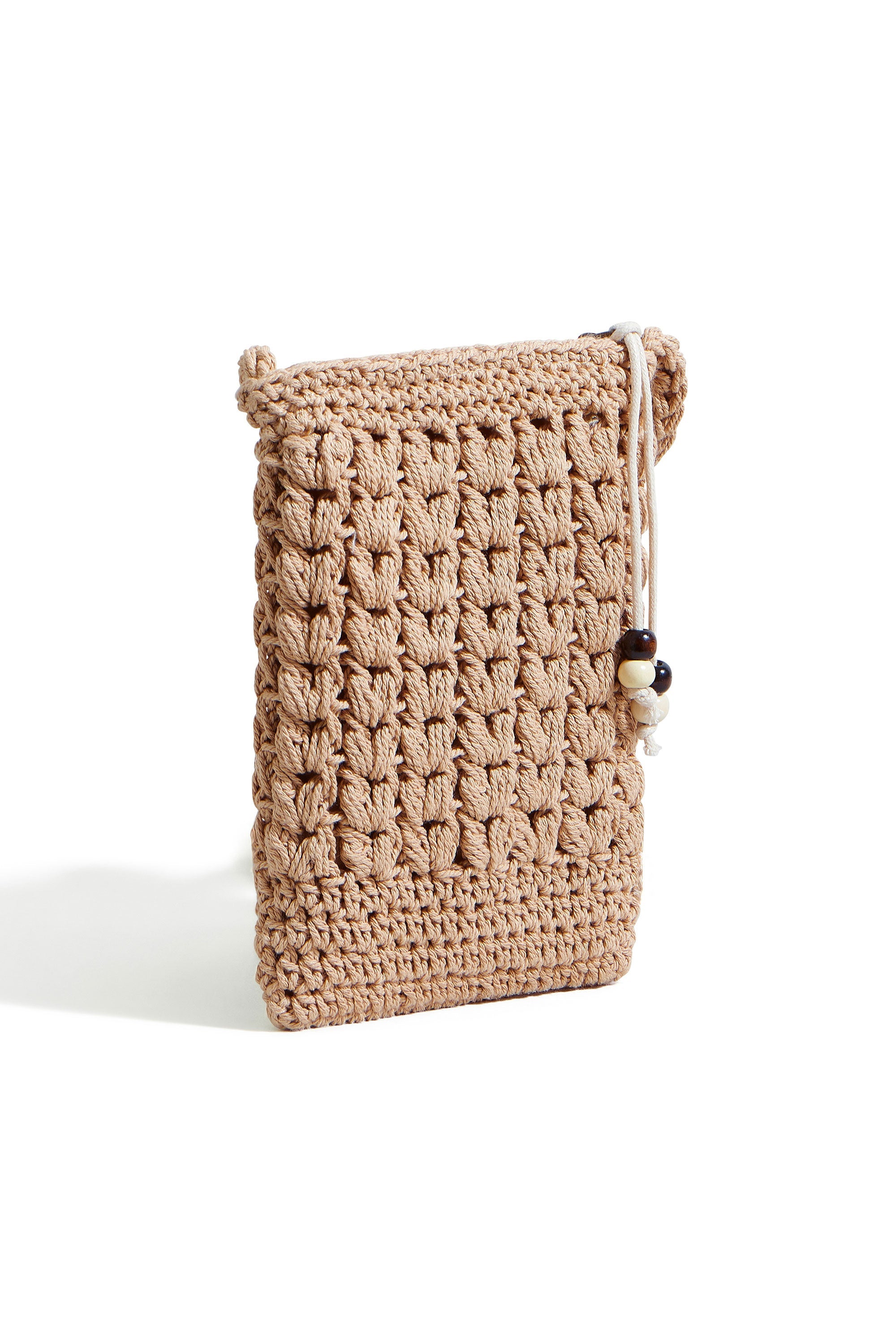 Yumi Brown Crochet Small Cross Body