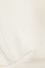 Yumi Ivory Shoulder Scoop Bag With Buckle