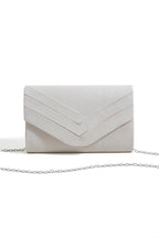 Yumi Ivory Shimmer Envelope Clutch Bag