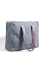 Yumi Black Gingham Quilted Shopper Bag