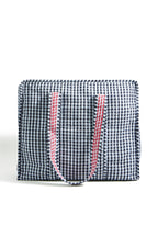 Yumi Black Gingham Quilted Shopper Bag