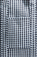 Yumi Black Gingham Quilted Shopper Bag