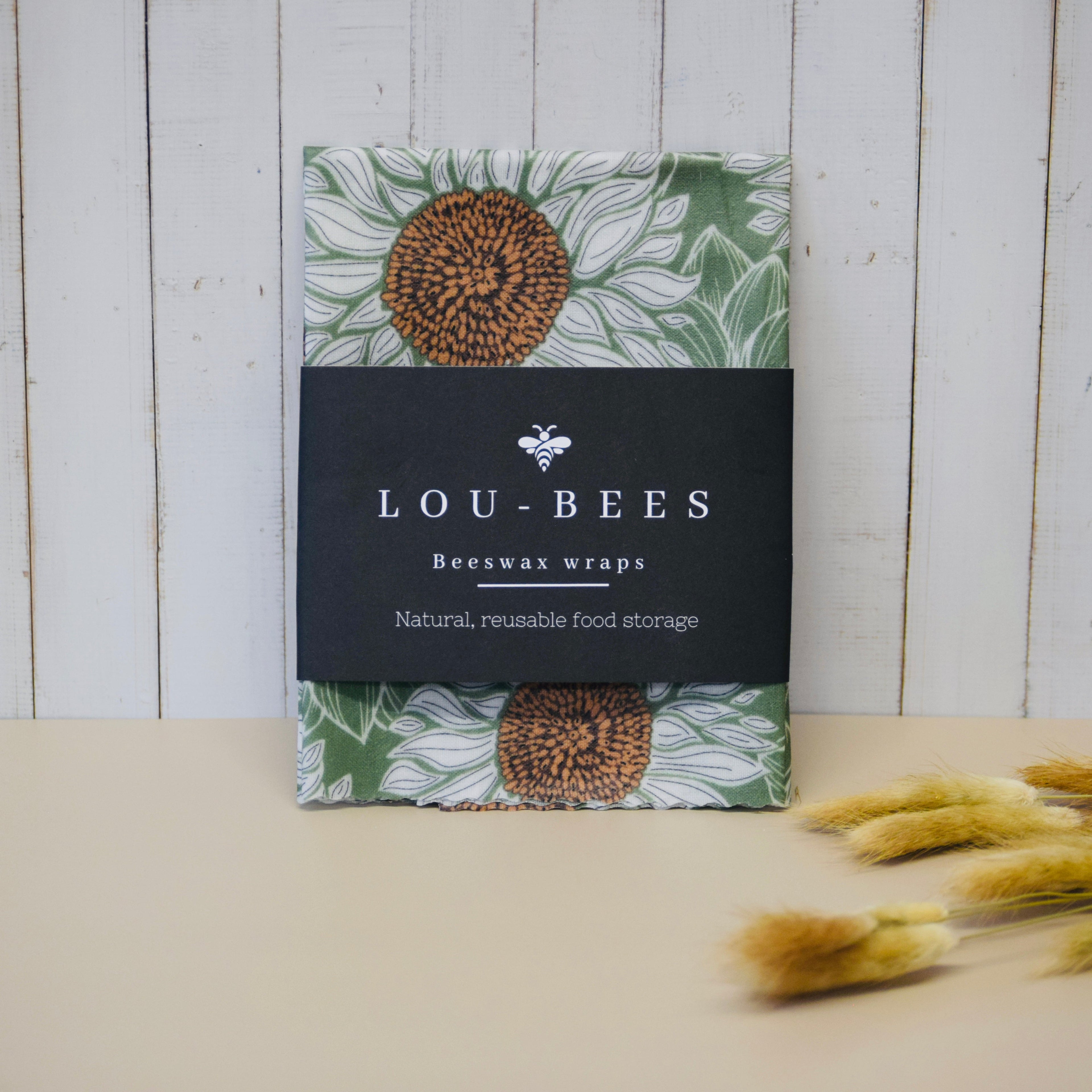 Sunflower Beeswax Wrap 12" - Handmade in the UK | Eco-Friendly Food Storage