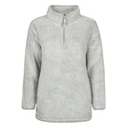 Ladies Thermal Soft Teddy Bear Fleece 1/4 Zip Hoodie Top for Winter