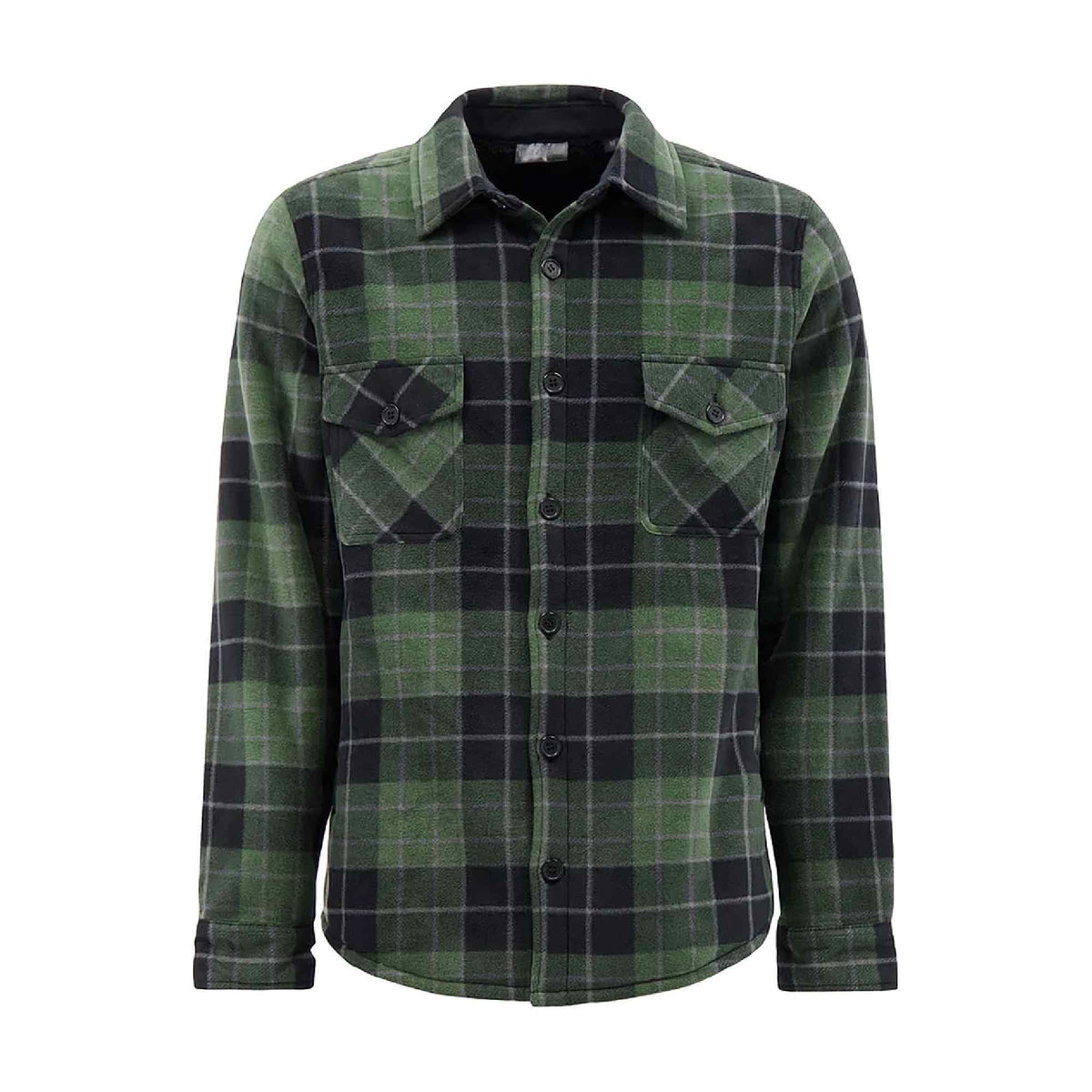 Mens Quilted Plaid Pattern Thermal Long Sleeve Winter Jacket
