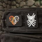Red & Grey Viking Heart Velcro Patch