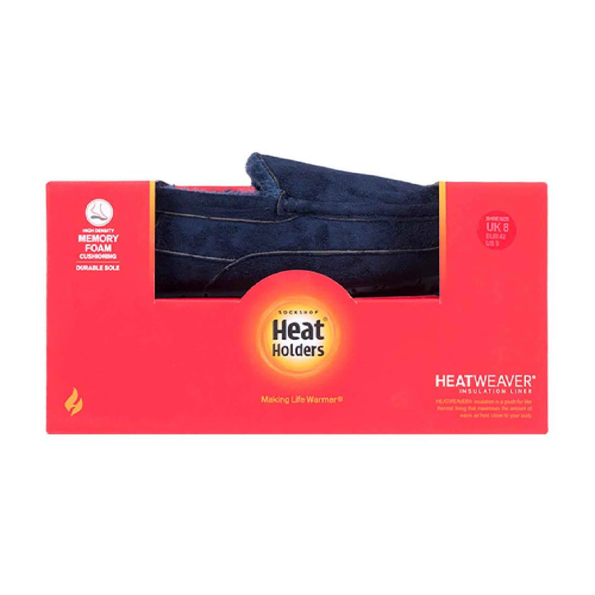 Mens Fleece Lined Memory Foam Slippers for Winter