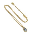 Simi Teardrop Gemstone Pendant with Labradorite