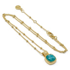Tetra Square Gemstone Pendant: Amazonite